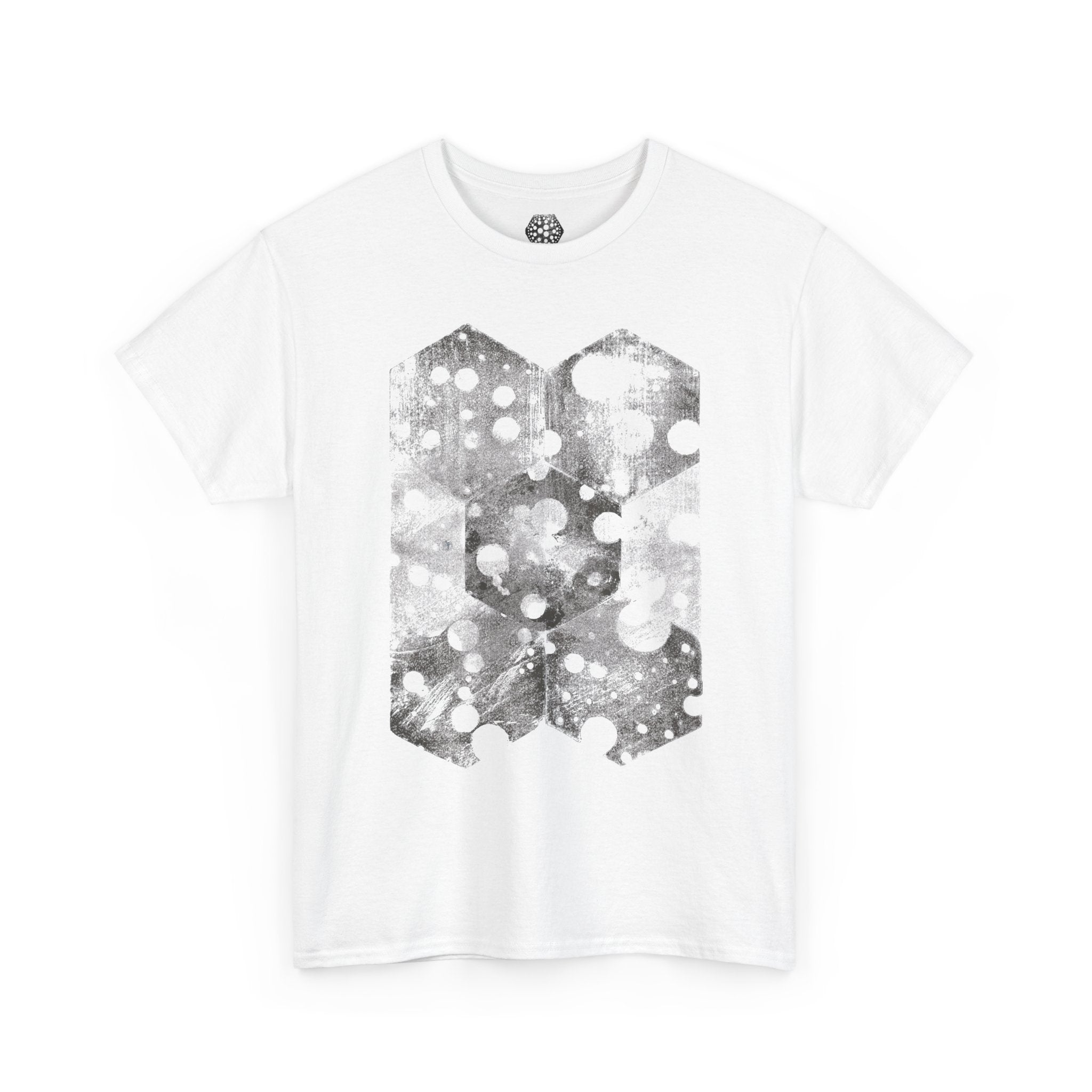 Hex Moon Graphic Tee — Distressed Space Cheese Vintage Astronomy T-Shirt