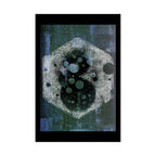 Abstract Hexagon Galaxy Matte Poster — Vertical Modern Wall Art