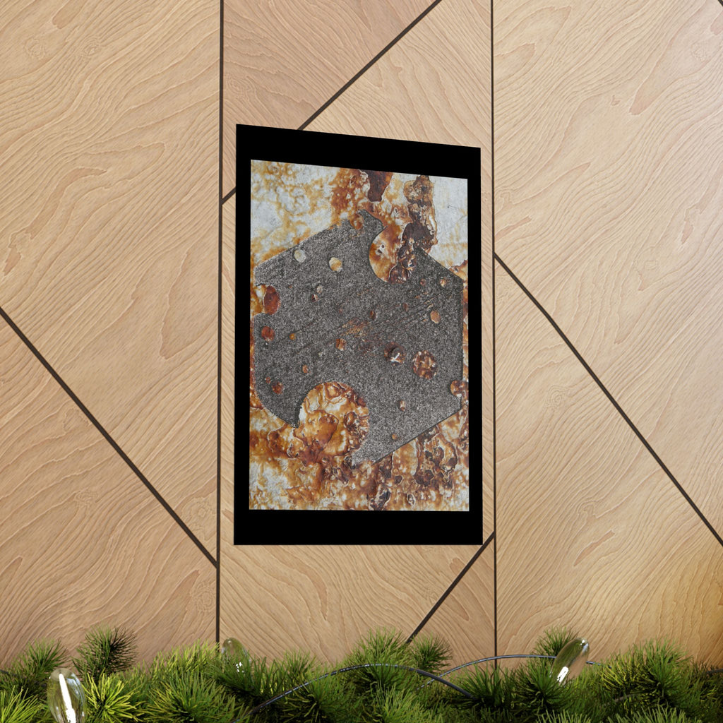 Rust Texture Matte Poster — Industrial Abstract Vertical Wall Art