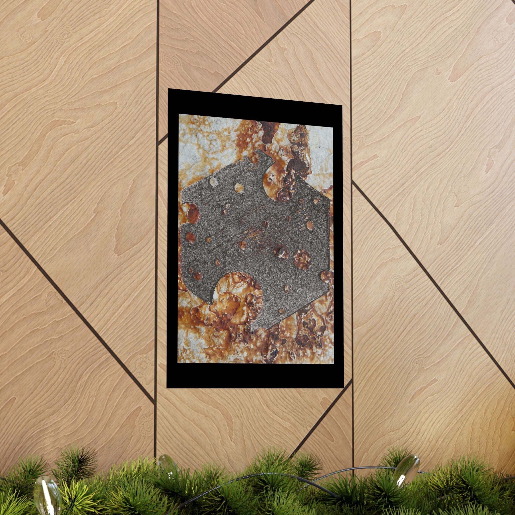 Rust Texture Matte Poster — Industrial Abstract Vertical Wall Art
