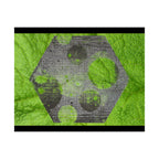 Abstract Green Hexagon Matte Poster — Modern Geometric Wall Art