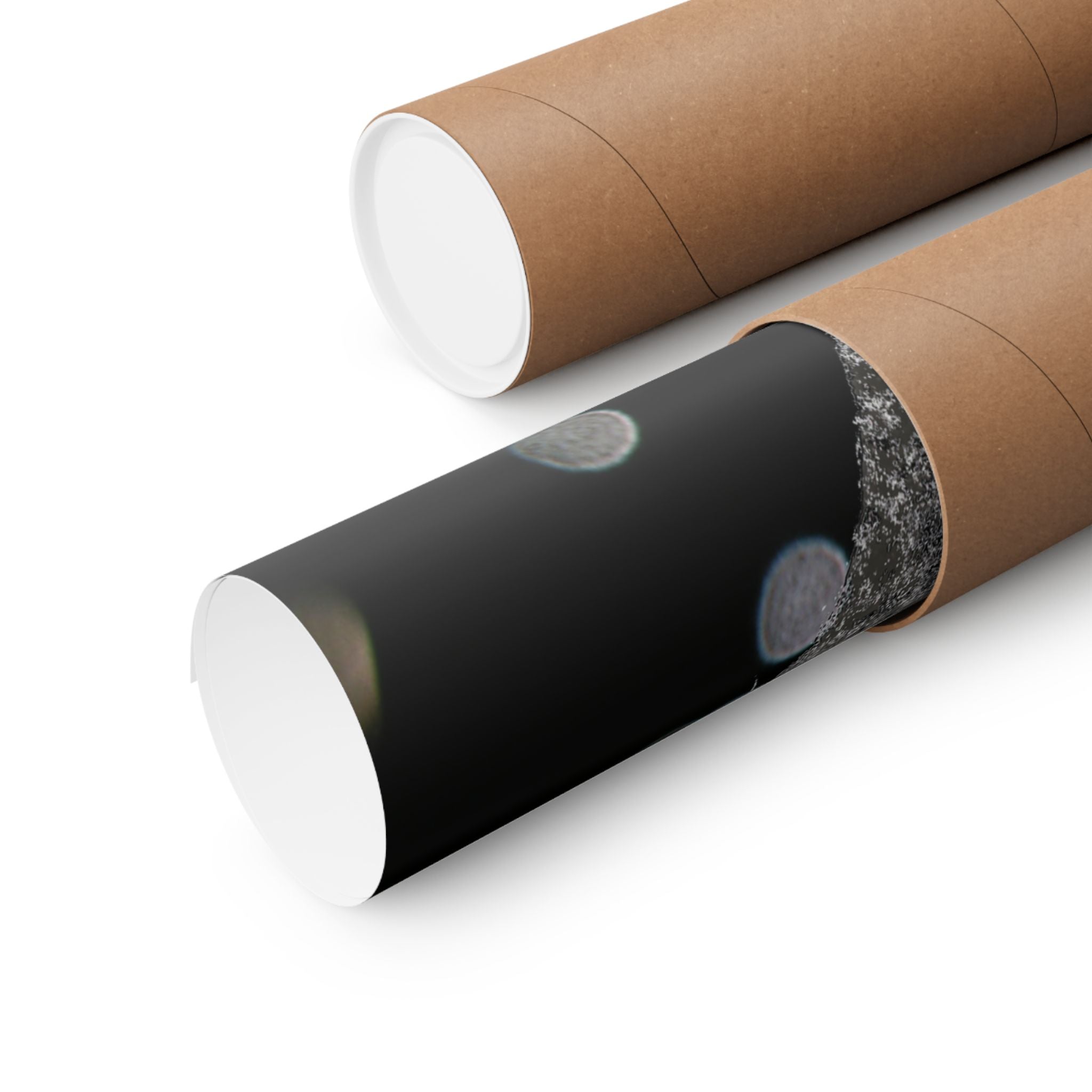 Night Lights Abstract Hexagon Bokeh Matte Poster