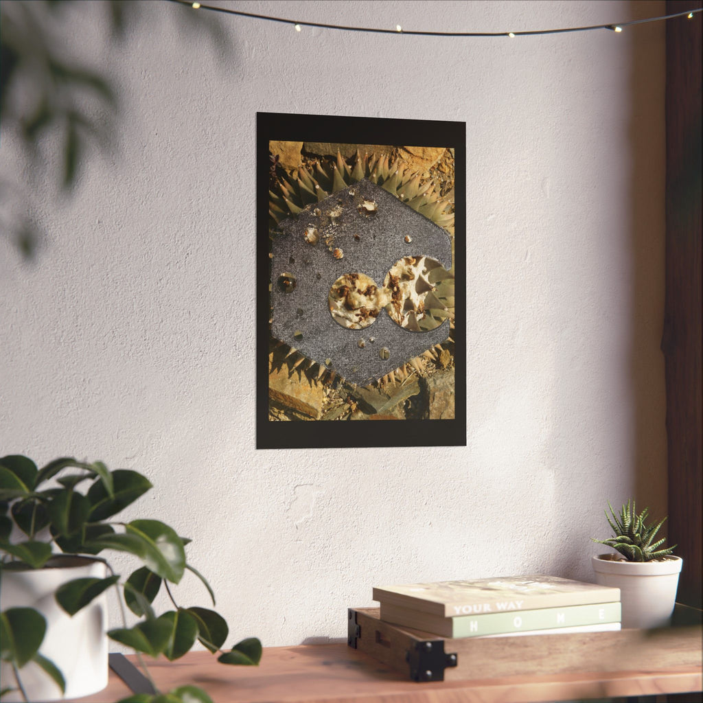 Abstract Geode Collage Matte Vertical Poster | Mineral Art Wall Print