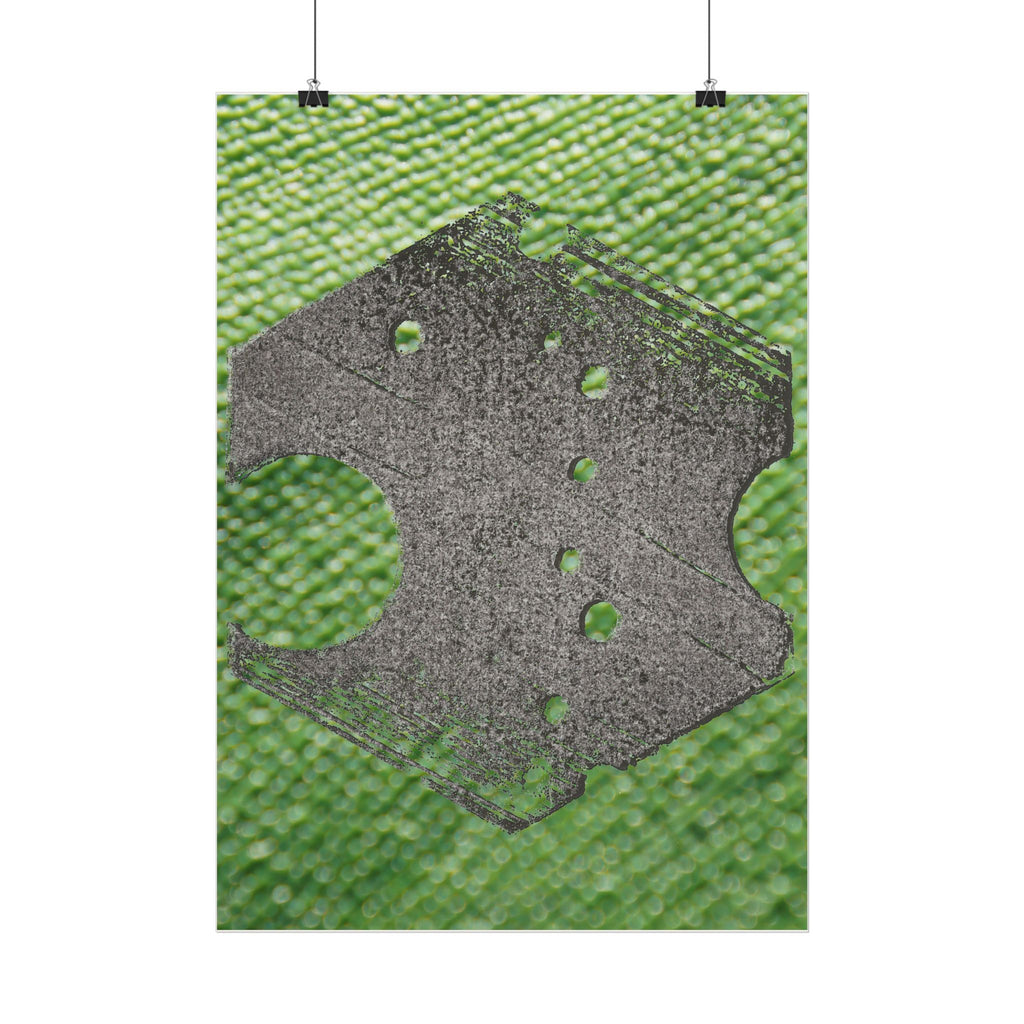 Abstract Geometric Metal Plate Poster | Vertical Poster