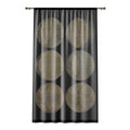 Sheer Moon Phase Window Curtain – Modern Neutral Circles Drapery