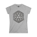 Hexagon Sea Urchin Tee — Vintage Dot Shell Graphic Womens T-Shirt