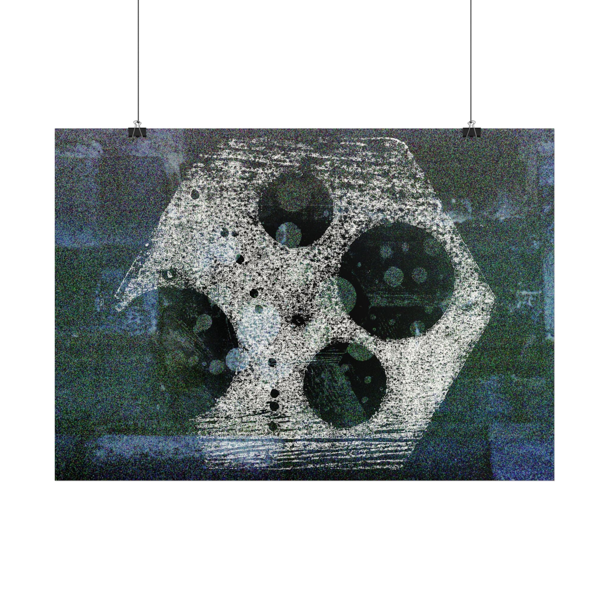 Abstract Geometric Art Poster — Horizontal Midcentury-Inspired Print