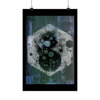 Abstract Hexagon Galaxy Matte Poster — Vertical Modern Wall Art