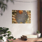 Abstract Geometric Texture Matte Horizontal Poster | Industrial Moon Art