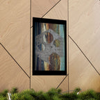 Abstract Rusted Gear Art Matte Vertical Poster | Industrial Grunge Wall Decor