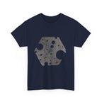 Hexagon Circles Graphic Tee — Digital Manual Print Art