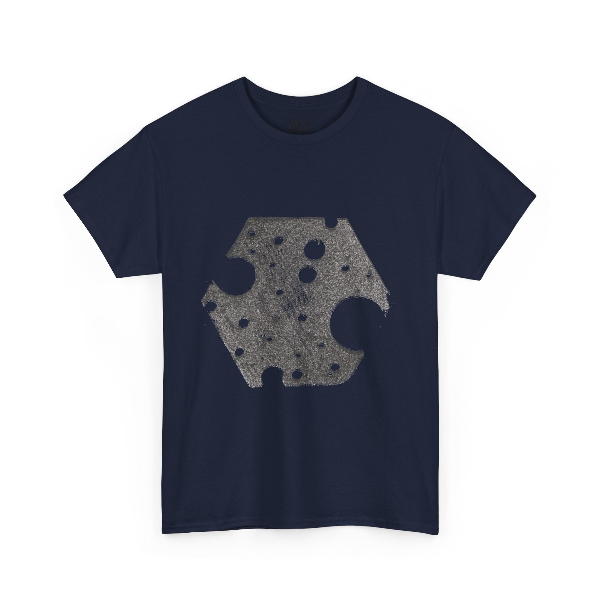 Hexagon Circles Graphic Tee — Digital Manual Print Art