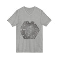 Hex Moon Graphic Tee Design Hex05 — Distressed Space Cheese Vintage Astronomy V-Neck T-Shirt