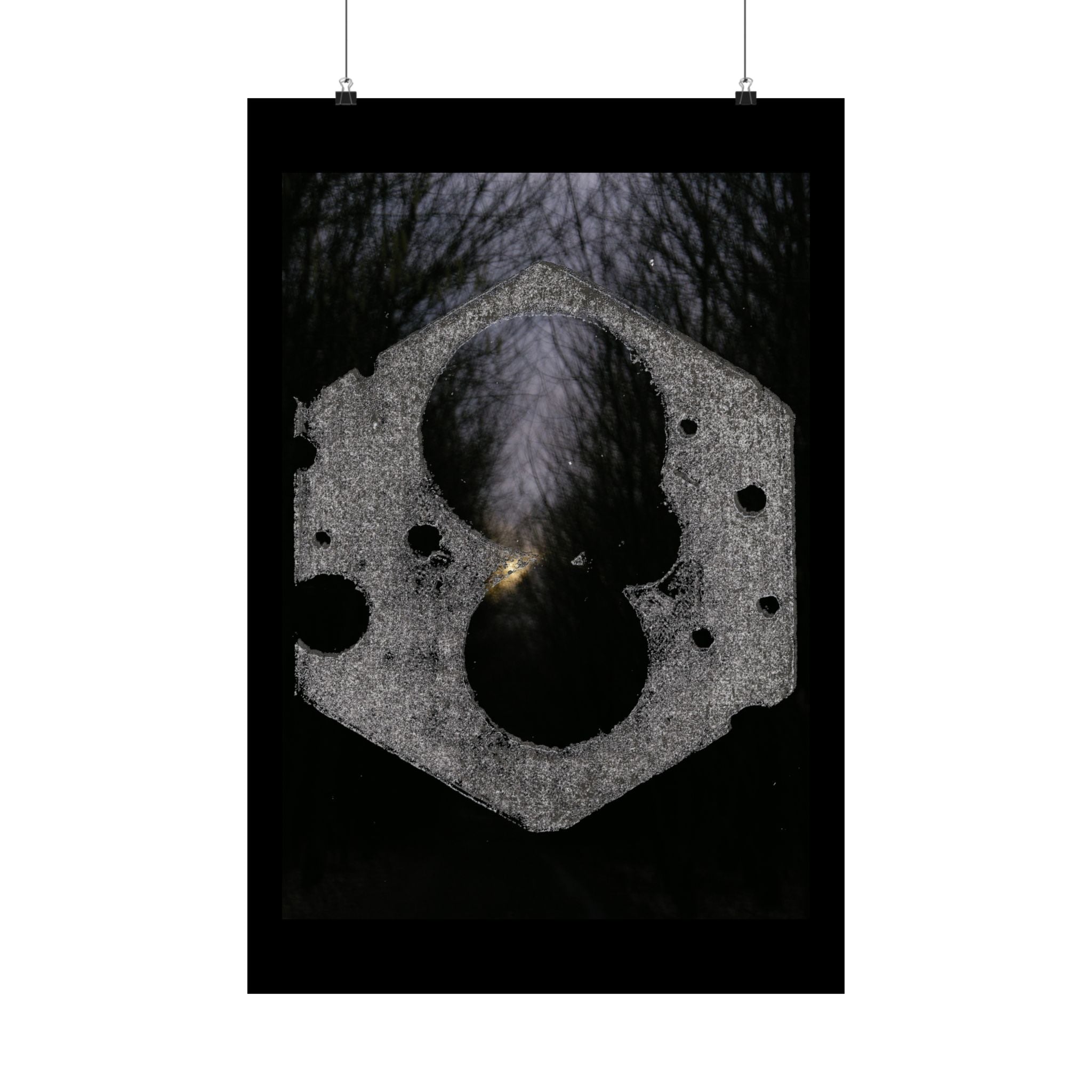 Abstract Hexagon Nightscape poster | Matte Vertical Poster