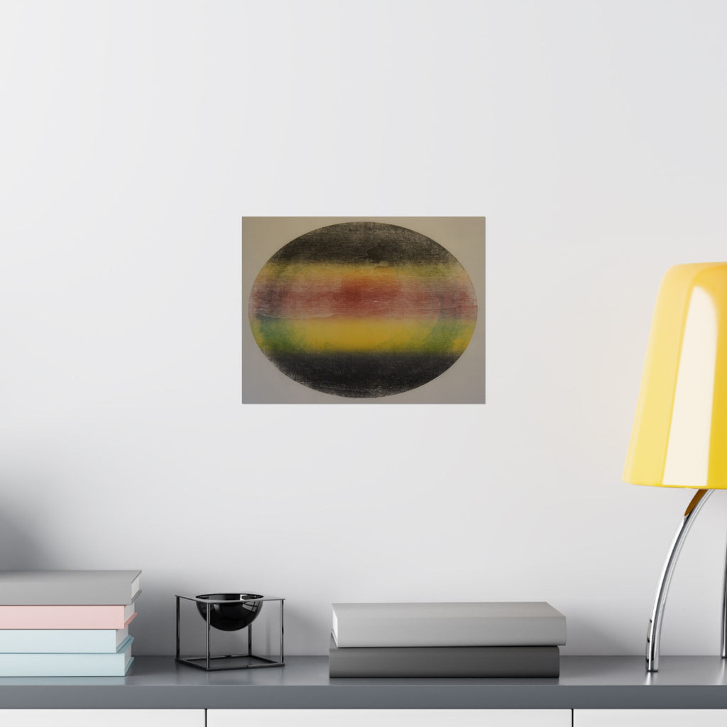 Abstract Rainbow Orb Matte Poster — Minimalist Horizontal Wall Art