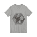 Hex Moon Graphic Tee Design Hex13 — Distressed Space Cheese Vintage Astronomy V-Neck T-Shirt