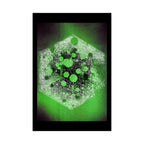 Abstract Green Hexagon Poster — Matte Vertical Wall Art