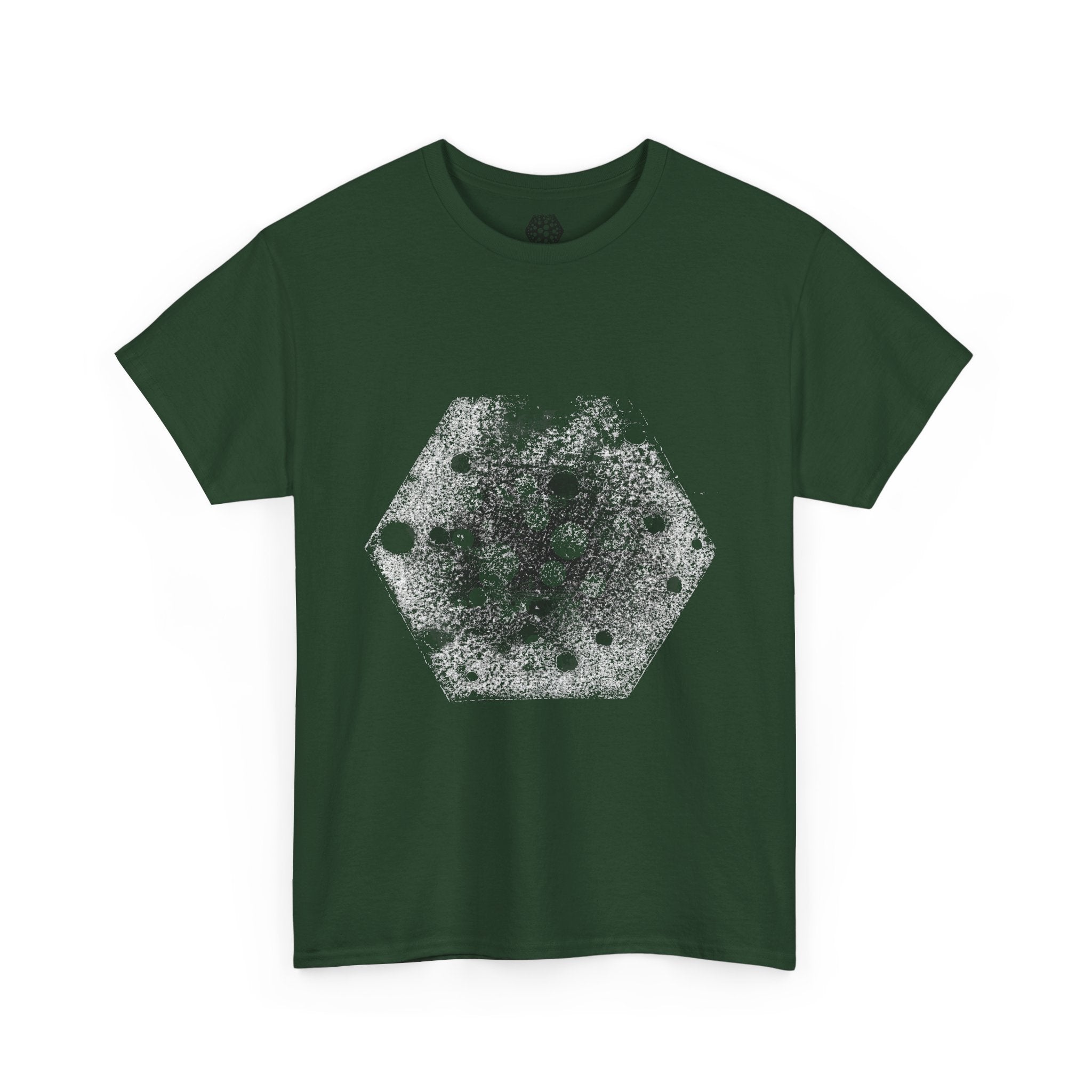 Hex Moon Graphic Tee — Distressed Space Cheese Vintage Astronomy T-Shirt