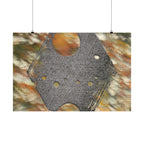 Abstract Geometric Texture Matte Horizontal Poster | Industrial Moon Art