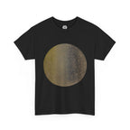 Moon Phase Graphic Tee — Vintage Gold Lunar Circle T-Shirt