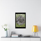 Botanical Moon Hex Poster — Matte Vertical Nature Art Print