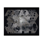 Abstract Hexagon Dots Matte Poster — Monochrome Industrial Wall Art
