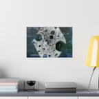 Abstract Lunar Craters Matte Poster — Surreal Space Wall Art