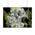 Abstract Nature Horizontal Poster — Moss & Stone Texture Wall Art