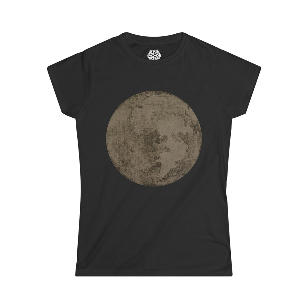 Moon Graphic Tee — Vintage Full Moon Women's T‑Shirt