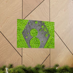 Bladstructuur nummer 8 poster, mat, horizontaal, groene botanische muurdecoratie 