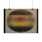 Abstract Color Band Poster — Retro Gradient Circle Wall Art