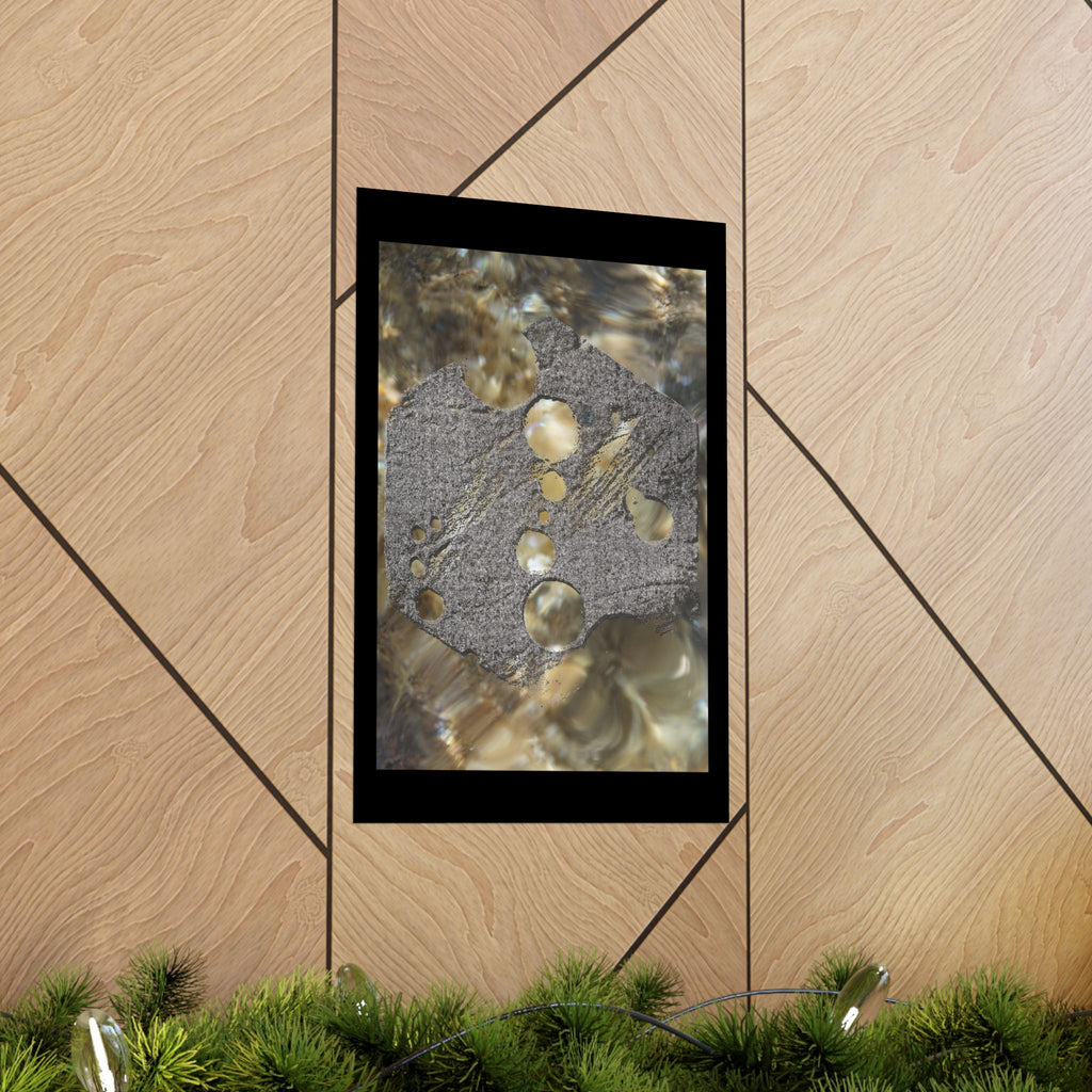 Abstract Wave Texture Matte Poster — Organic Stone & Water Wall Art