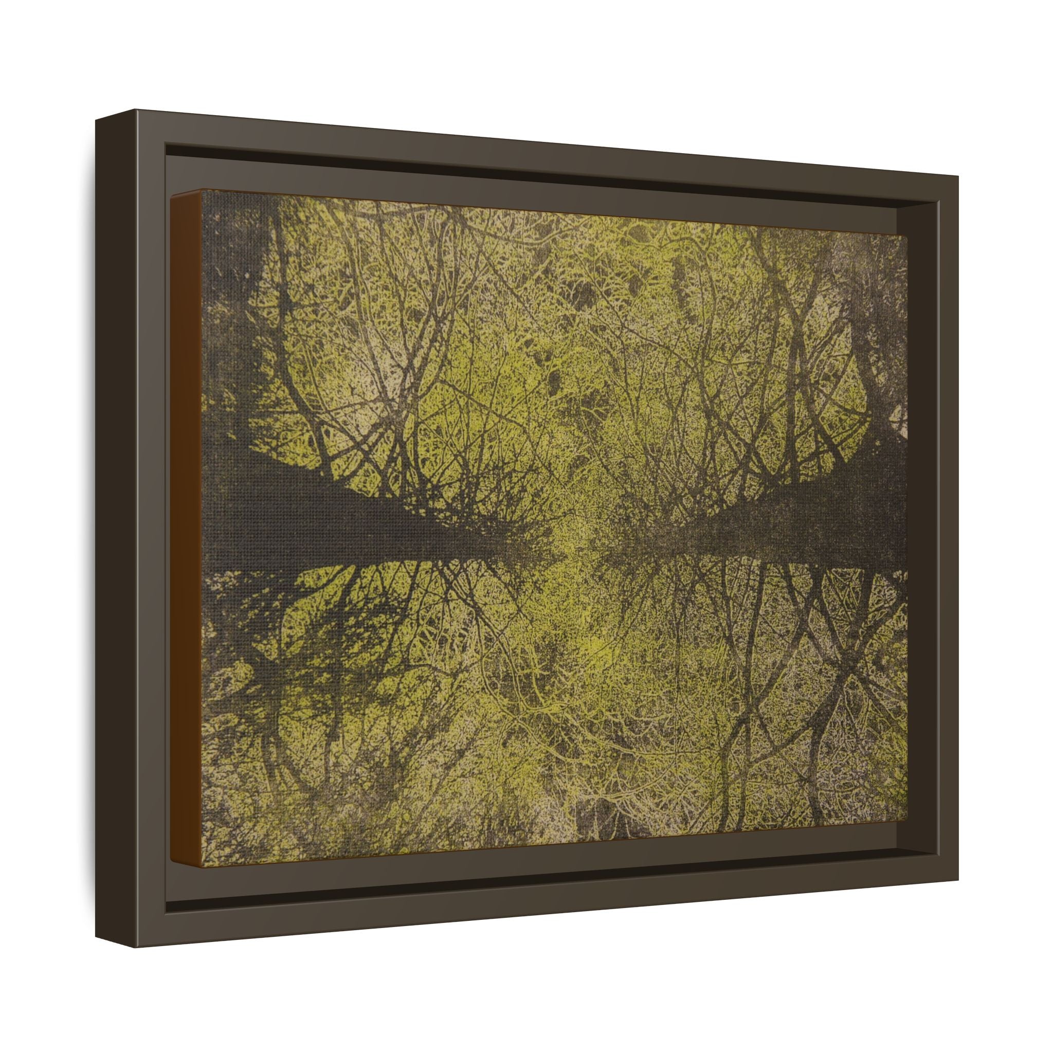 Framed Matte Canvas Wall Art — Golden Forest Canopy - no 31