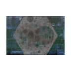 Abstract Moon Hex Matte Poster — Geometric Lunar Wall Art (Horizontal)