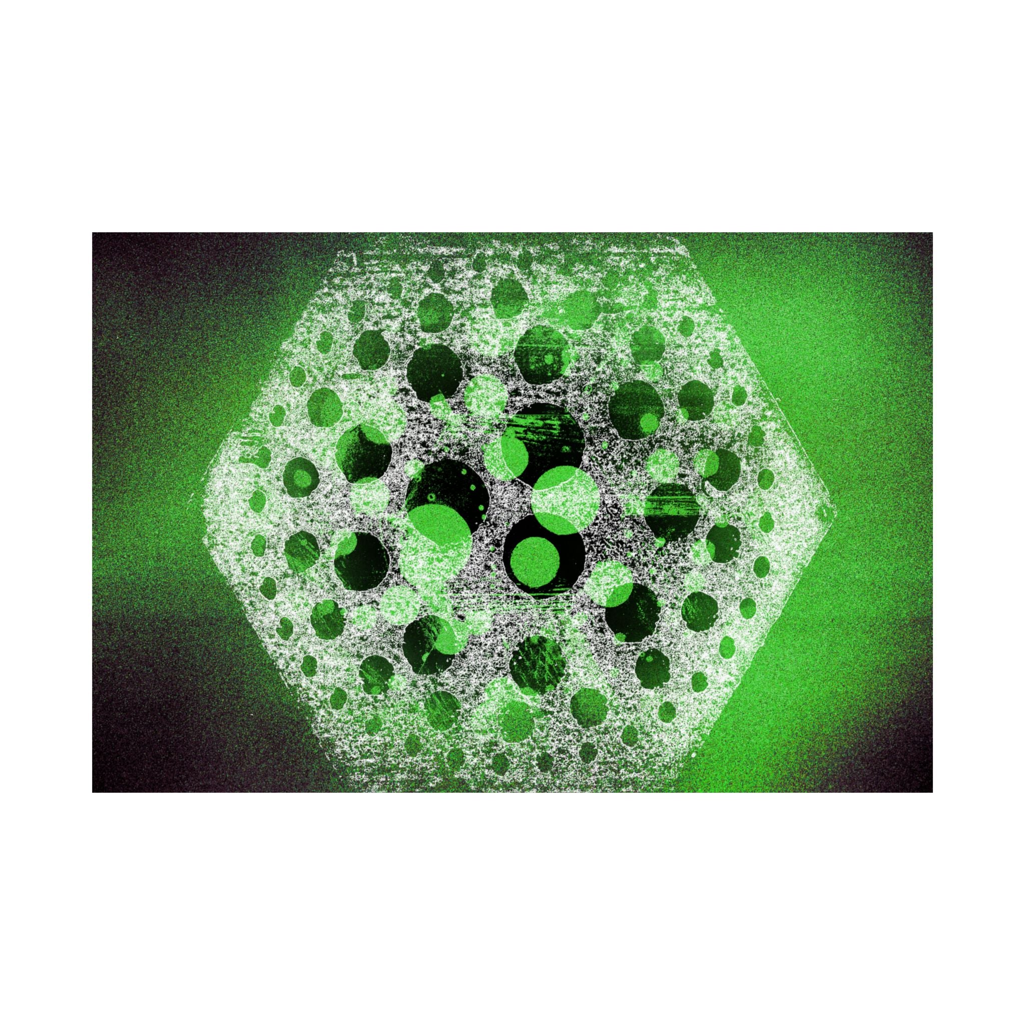 Abstract Hexagon Green Poster – Matte Horizontal Wall Art