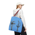 Botanical Sketch Tote Bag — Minimal Blue Wildflower Print