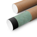 Patina Abstract Texture Matte Vertical Poster | Green Rust Industrial Wall Art