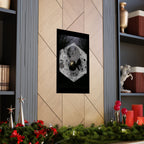 Matte Vertical Poster — Abstract Moon Hexagon Art