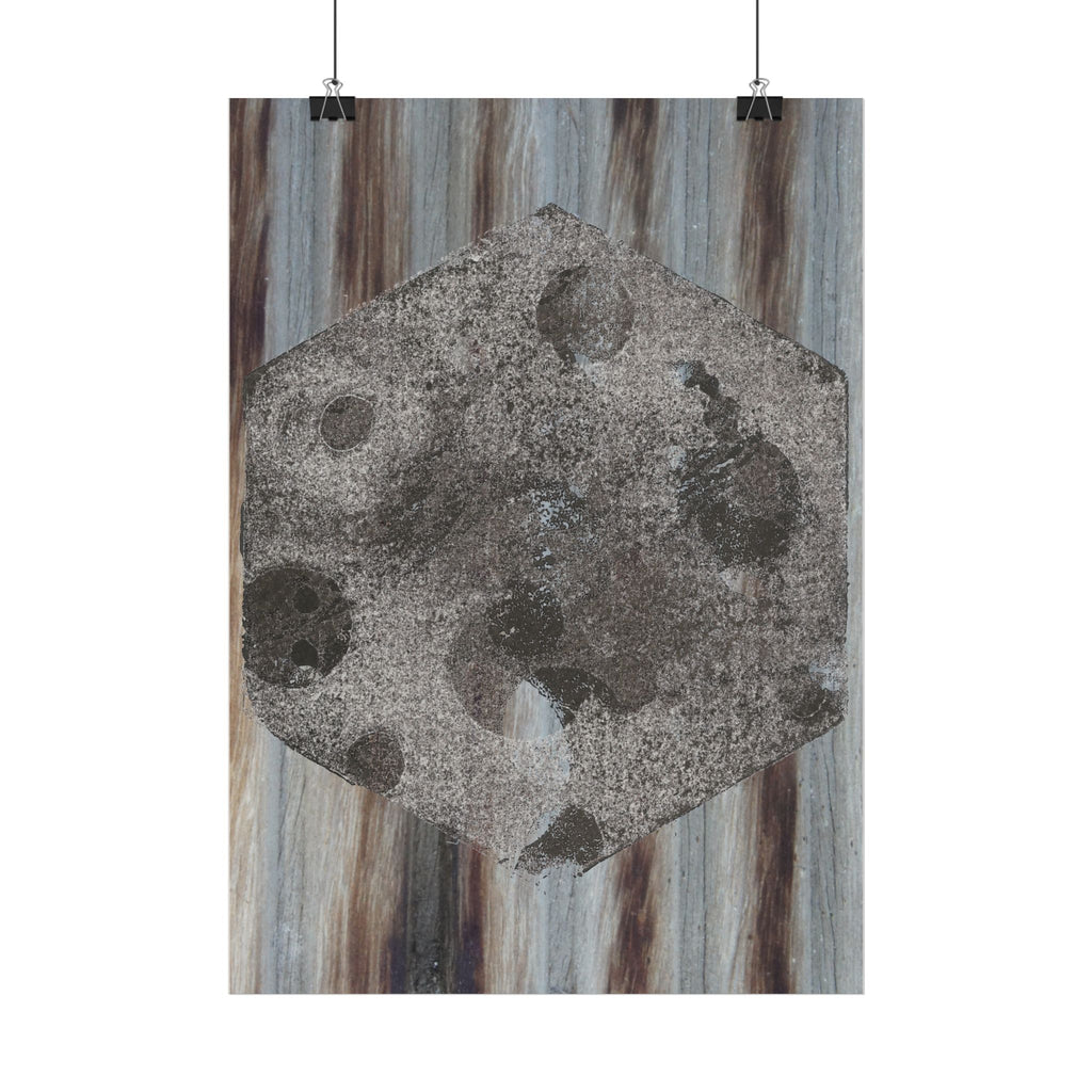 Abstracte maansteenposter — Verticale wanddecoratie 