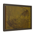 Ingelijst canvas met matte afwerking, nr. 01 — Reproductie van een houtsnijwerk van Twin Tree (Zwart &amp; Yukon Goud) 