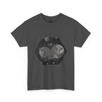 Hex Moon Graphic Tee Design Hex19 — Distressed Space Cheese Vintage Astronomy T-Shirt