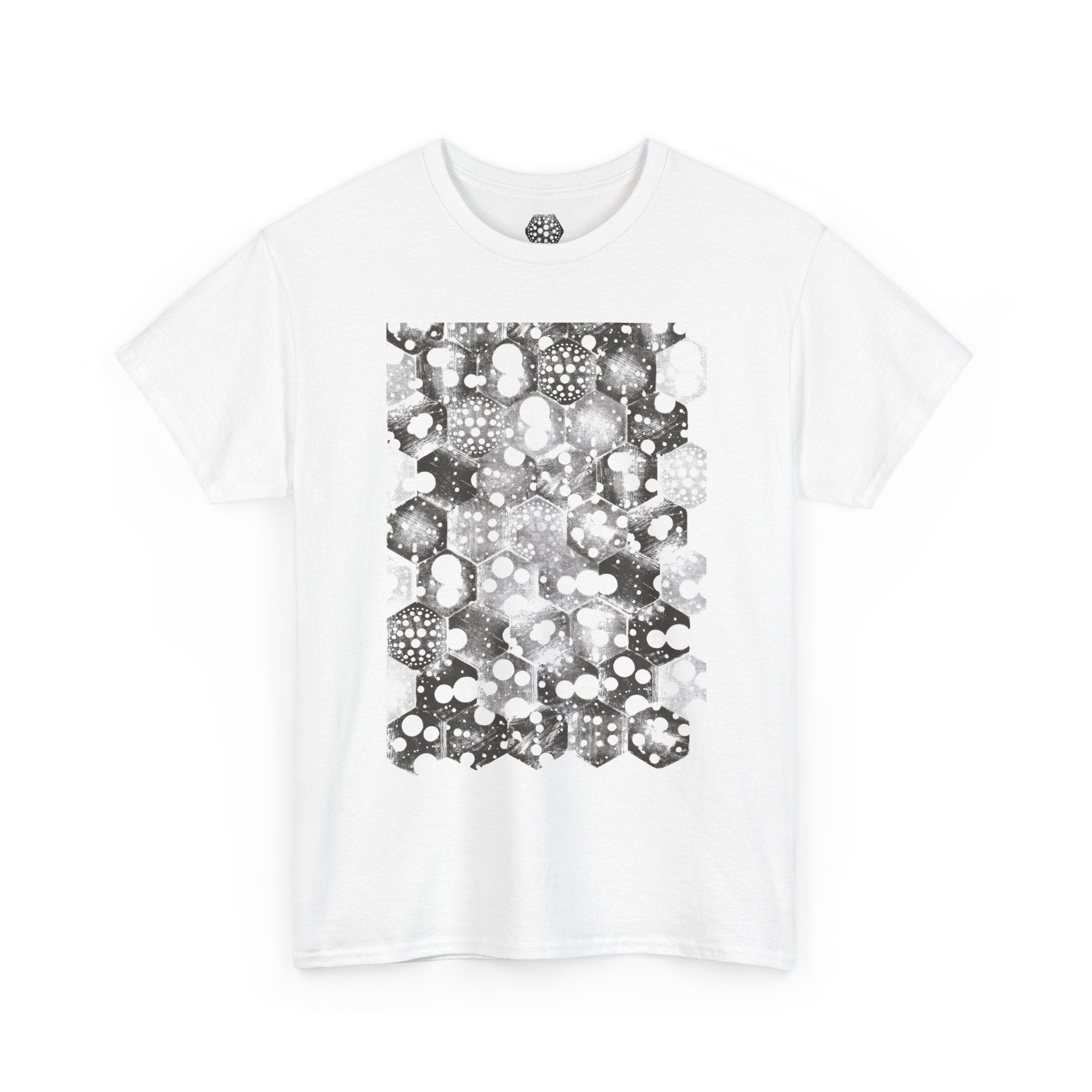 Hex Moon Graphic Tee — Distressed Space Cheese Vintage Astronomy T-Shirt