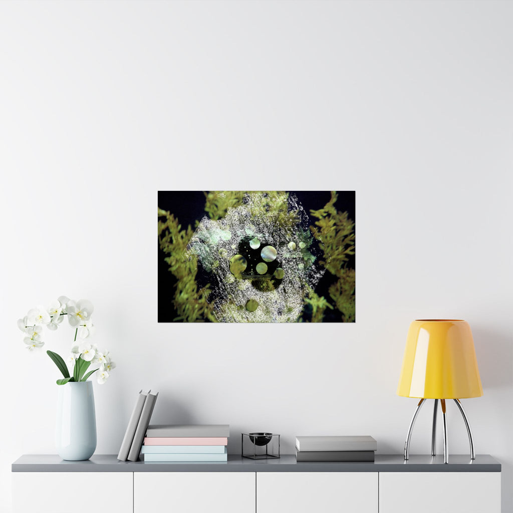 Abstracte natuurcollage, matte horizontale poster 