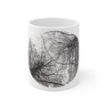 Black Tree Silhouette Ceramic Mug — Minimalist Forest Coffee Cup