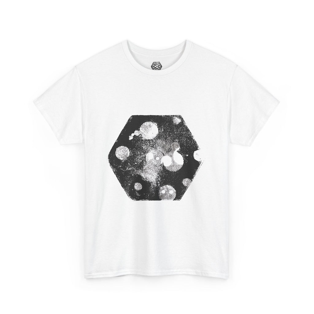 Hex Moon Graphic Tee Design Hex20 — Distressed Space Cheese Vintage Astronomy T-Shirt