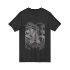Hex Moon Graphic Tee Design Hex24 — Distressed Space Cheese Vintage Astronomy V-Neck T-Shirt