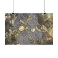 Matte horizontale poster — Abstracte muurdecoratie met water- en steentextuur 