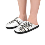 Men's Bamboo Print Indoor Slippers — Asian-Inspired Cozy House Shoes