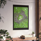 Water Droplet Leaf with Wood Texture Poster | Matte Vertical Poster