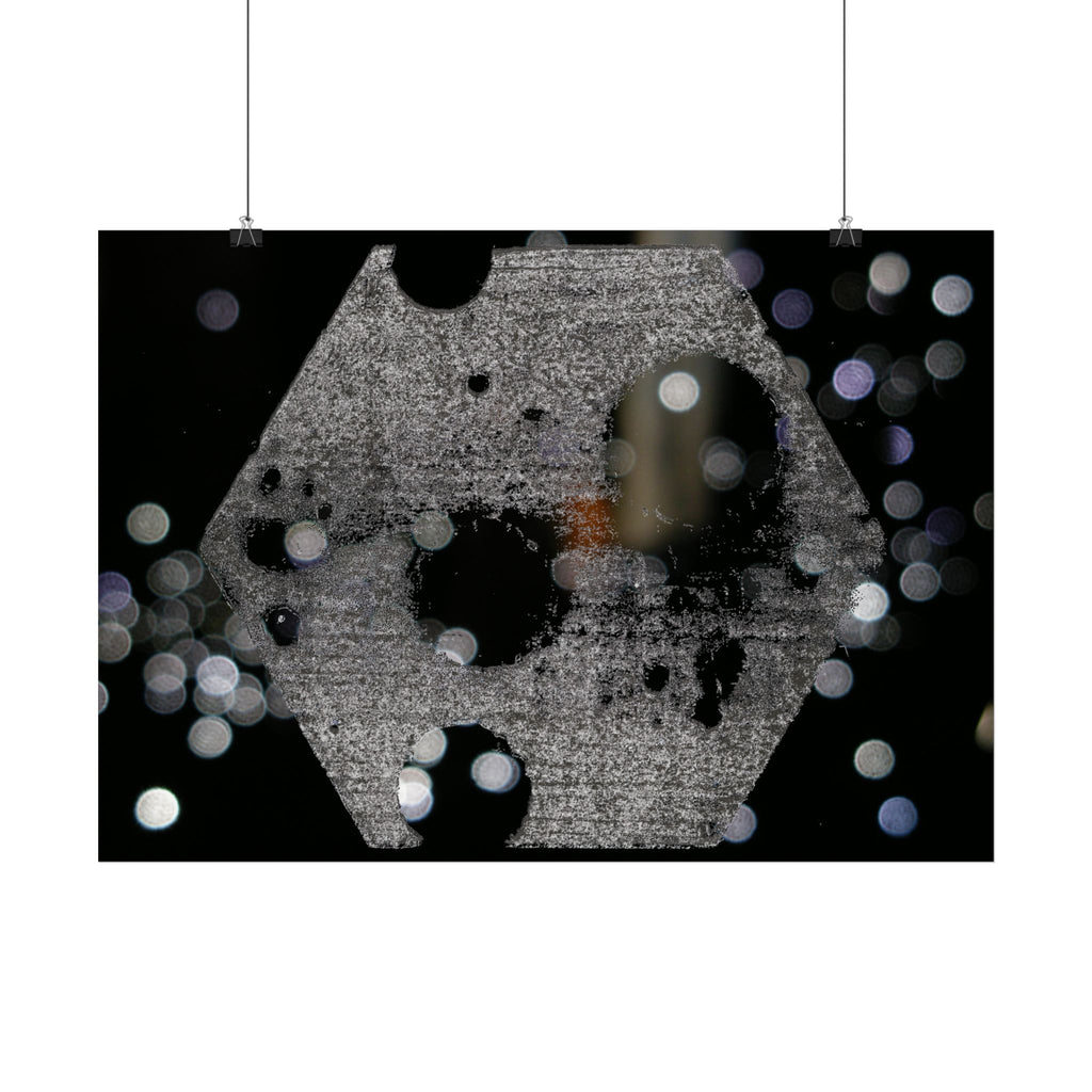 Nachtlampjes Abstracte Zeshoek Bokeh Poster 